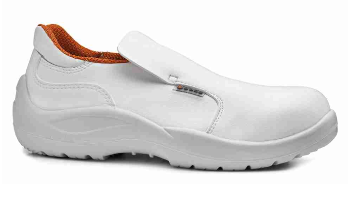 Sabata de seguretat Base Protection CLORO B0507 blanca sense cordons amb folre taronja