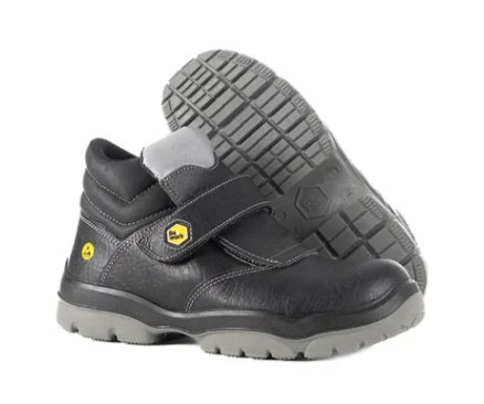 Bota negra Beework ESUS S3 VG amb tancament de velcro