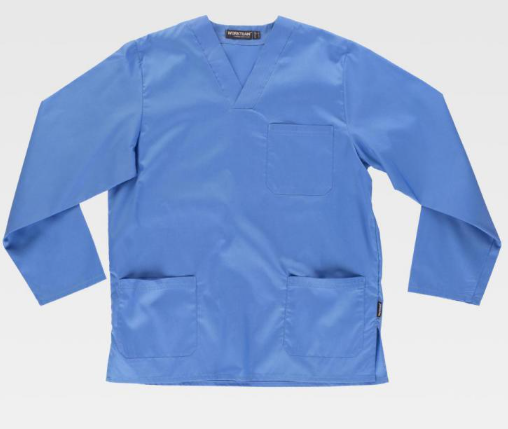 Casaca sanitària Workteam B9210 de color blau cel